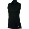Nike Golf Nike Dri Fit Solid Womens Sleeveless Golf Polo -Clubs Shop 884873 010BLACK