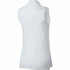 Nike Golf Nike Dri Fit Solid Womens Sleeveless Golf Polo -Clubs Shop 884873 100WHITE 1