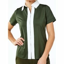 Belyn Key Contrast Womens Short Sleeve Golf Polo -Clubs Shop TSS0003 MSS a1e7360c f2b7 4fe0 8ed3 48ecee12612e