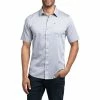 TravisMathew White Buffalo Mens Short Sleeve Golf Shirt -Clubs Shop WHITE BUFFALO HEATHERGREY