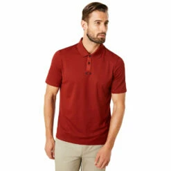 Oakley Perforated Mens Short Sleeve Golf Polo -Clubs Shop 10839 80UIRONRED