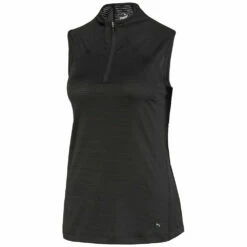 PUMA Golf Puma Daily Mockneck Womens Sleeveless Golf Polo 13 PUMA Golf Puma Daily Mockneck Womens Sleeveless Golf Polo -Clubs Shop 11533 01BLACKHTHR 9910385f 4fca 4b0d b75c 3df6b6af01e8