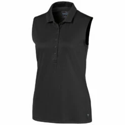 PUMA Golf Puma Rotation Womens Sleeveless Golf Polo -Clubs Shop 11535 02BLACK 0739e697 bfe5 41b7 9523 f0f98a11bdeb