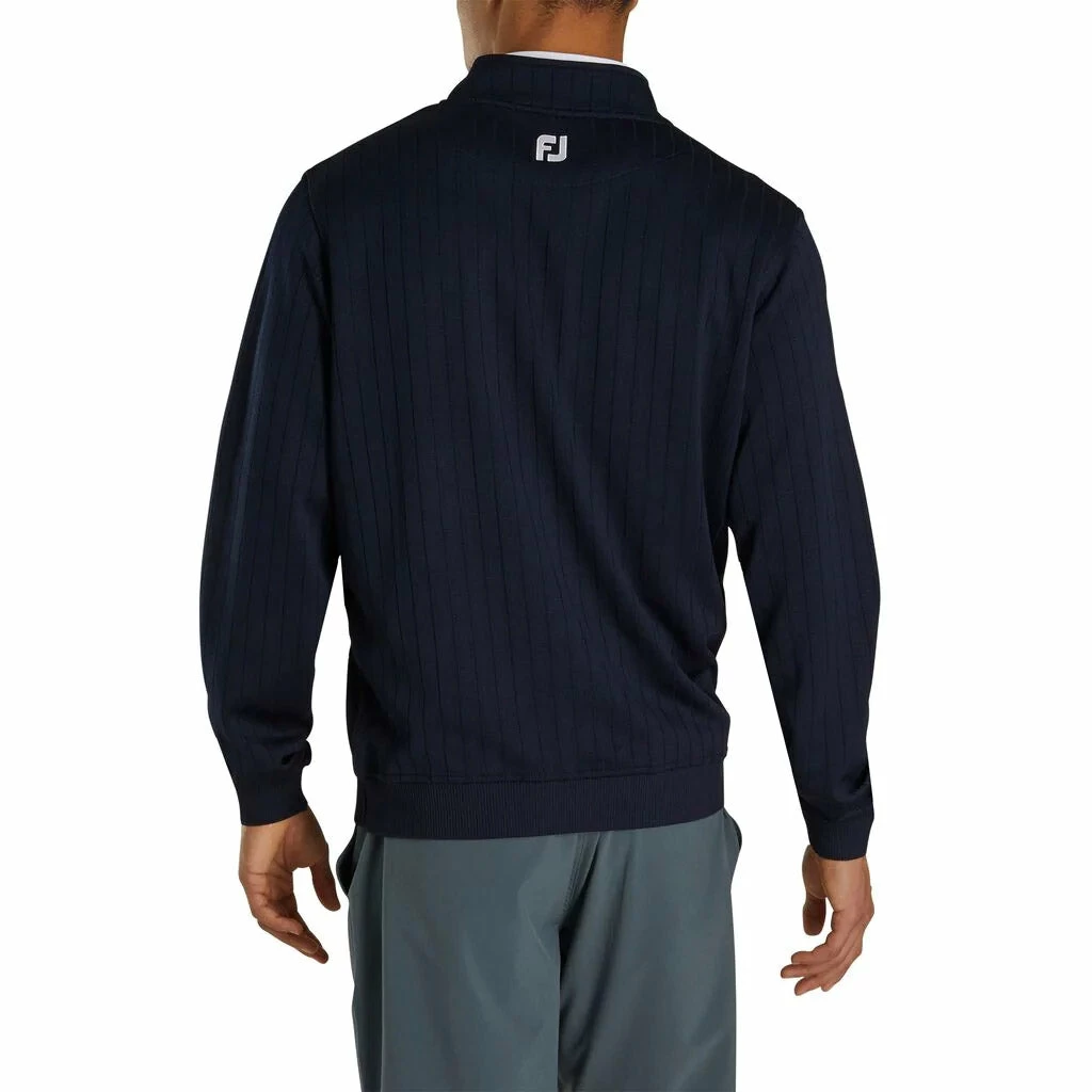 FootJoy Drop Needle Half Zip Navy Mens Golf Pullover 4 FootJoy Drop Needle Half Zip Navy Mens Golf Pullover - Image 2