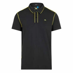 J.Lindeberg J. Lindeberg Tomi Regular Fit Lux Piquet Mens Golf Polo -Clubs Shop 11852 9999BLACK