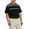 FootJoy Heather Color Block Lisle Self Collar Black Mens Golf Polo -Clubs Shop 11985 b3a7188e d10b 4a16 a2ff 6d2d57a4e643