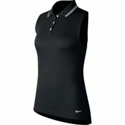 Nike Dri-FIT Victory Solid Womens Sleeveless Golf Polo -Clubs Shop 13304 010BLACK