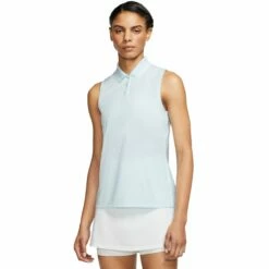 Nike Dri-FIT Victory Solid Womens Sleeveless Golf Polo -Clubs Shop 13304 449TOPAZMIST
