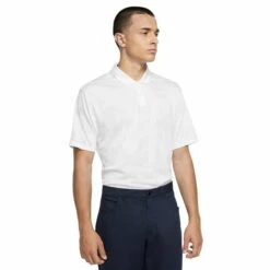 Nike Dri-FIT Vapor Historic Mens Golf Polo -Clubs Shop 15764 WHITE100