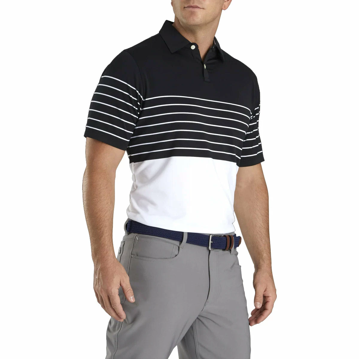 FootJoy Lisle Engineered Stripe Mens Golf Polo 3 FootJoy Lisle Engineered Stripe Mens Golf Polo