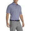 FootJoy Lisle 2-Color Stripe Mens Golf Polo -Clubs Shop 17792 LAVENDERBLACK 5b0281cf 8a03 409f 803b 22590708d34d