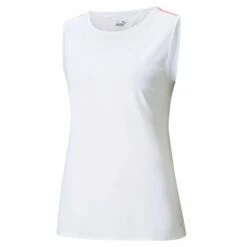 PUMA Golf Puma MATTR Tech Womens Golf Tank Top 5 PUMA Golf Puma MATTR Tech Womens Golf Tank Top -Clubs Shop 18040 WHTIGNITEPINK