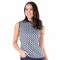 NVO Savanna Mock Womens Sleeveless Golf Polo 8 NVO Savanna Mock Womens Sleeveless Golf Polo -Clubs Shop 18445 NAVY400 fc8485ce 7a7e 4d82 82fb eacf18ba1381