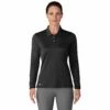 Adidas Golf Adidas Performance Black Womens Long Sleeve Golf Polo