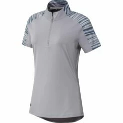 Adidas Golf Adidas Ultimate365 Printed Womens Short Sleeve Golf Polo