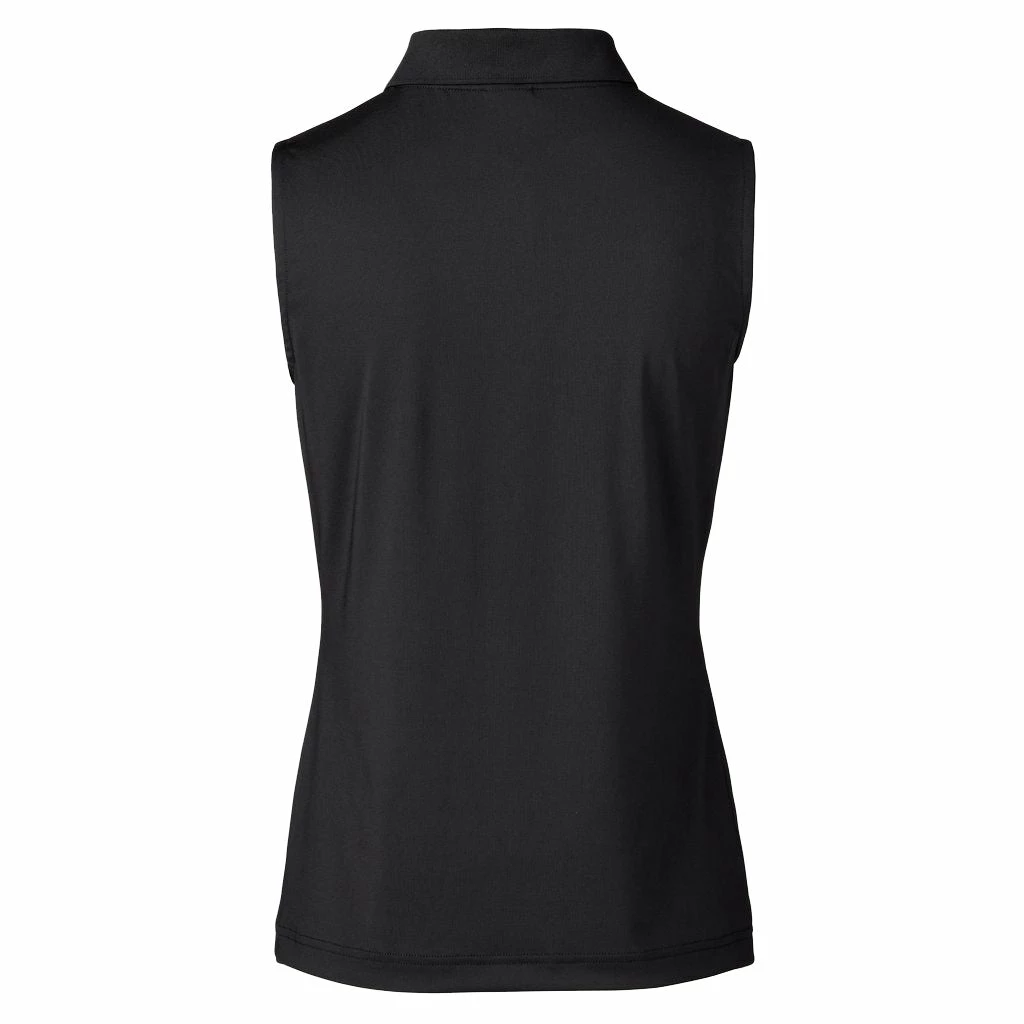 Daily Sports Tabby Black Womens Sleeveless Golf Polo 4 Daily Sports Tabby Black Womens Sleeveless Golf Polo - Image 2