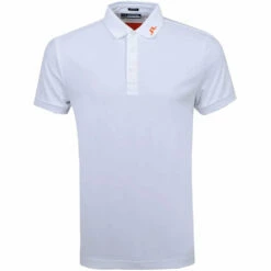 J.Lindeberg J. Lindeberg KV Amer Fit Mens Golf Polo -Clubs Shop 19475 WHITEORANGE