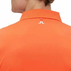 J.Lindeberg J. Lindeberg Tour Tech Amer Fit Lava Orange Mens Golf Polo -Clubs Shop 19477 LAVAORANGE 2