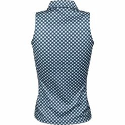 J.Lindeberg J. Lindeberg Dena Printed Womens Sleeveless Golf Polo 2021 -Clubs Shop 19689 GINGHAMNVYWHT 1 f7f0b6b1 5b94 420e a343 d8c9fb4c609c