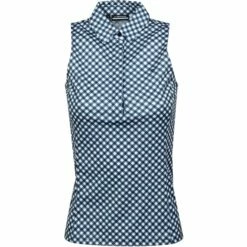 J.Lindeberg J. Lindeberg Dena Printed Womens Sleeveless Golf Polo 2021 -Clubs Shop 19689 GINGHAMNVYWHT d08c8fab d40e 43c9 92a9 3fa61e74c1c3