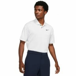 Nike Dri-FIT Vapor Texture Mens Golf Polo -Clubs Shop 20440 WHITE100