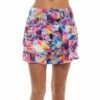 Lucky In Love Techno Tropic Midnight 12in Womens Golf Skort
