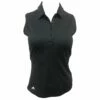Adidas Golf Adidas Advantage Black Womens Sleeveless Golf Polo