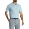 FootJoy ProDry Lisle 2-Color Stripe Sky Mens Golf Polo -Clubs Shop 21647 SKYMINT