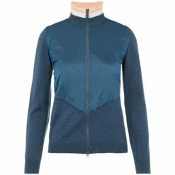 J.Lindeberg J. Lindeberg Luna Knitted Hybrid Captains Blue Womens Golf Sweater