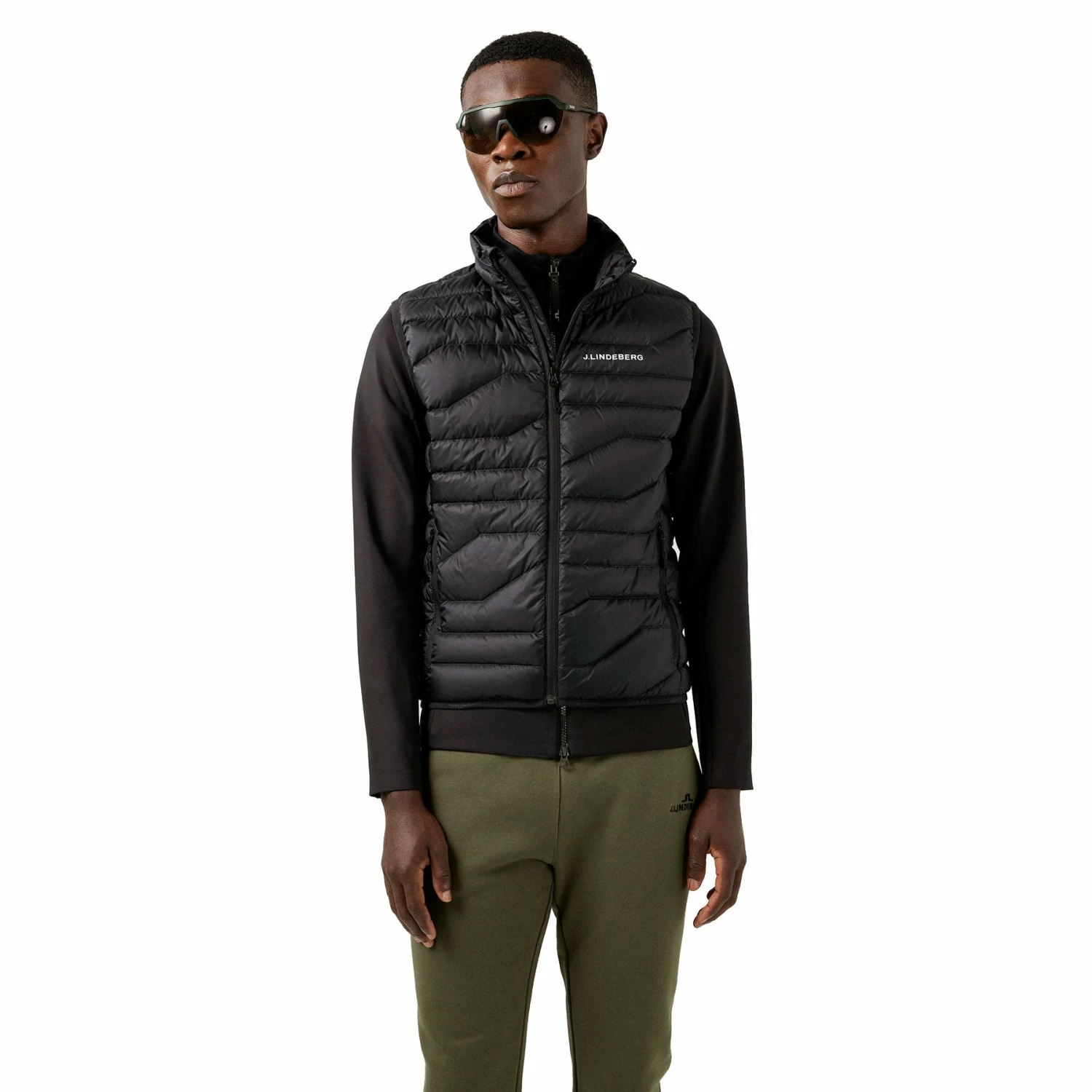 J.Lindeberg J. Lindeberg Cliff Light Down Black Mens Golf Vest 4 J.Lindeberg J. Lindeberg Cliff Light Down Black Mens Golf Vest - Image 2