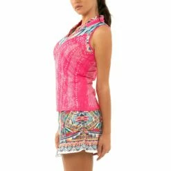 Lucky In Love Pretty In Ink Womens Golf Tank Top -Clubs Shop 22876 SHOCKNGPNK645 1