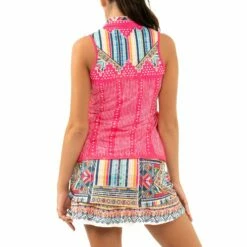 Lucky In Love Pretty In Ink Womens Golf Tank Top -Clubs Shop 22876 SHOCKNGPNK645 2