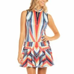 Lucky In Love Trailblazer Multi Womens Golf Dress