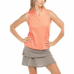 Lucky In Love Aspire Rib Womens Golf Tank Top