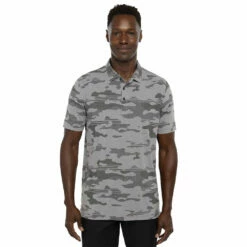 TravisMathew Heater Camo Mens Golf Polo -Clubs Shop 24370 GREY