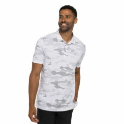 TravisMathew Heater Camo Mens Golf Polo -Clubs Shop 24370 WHITE