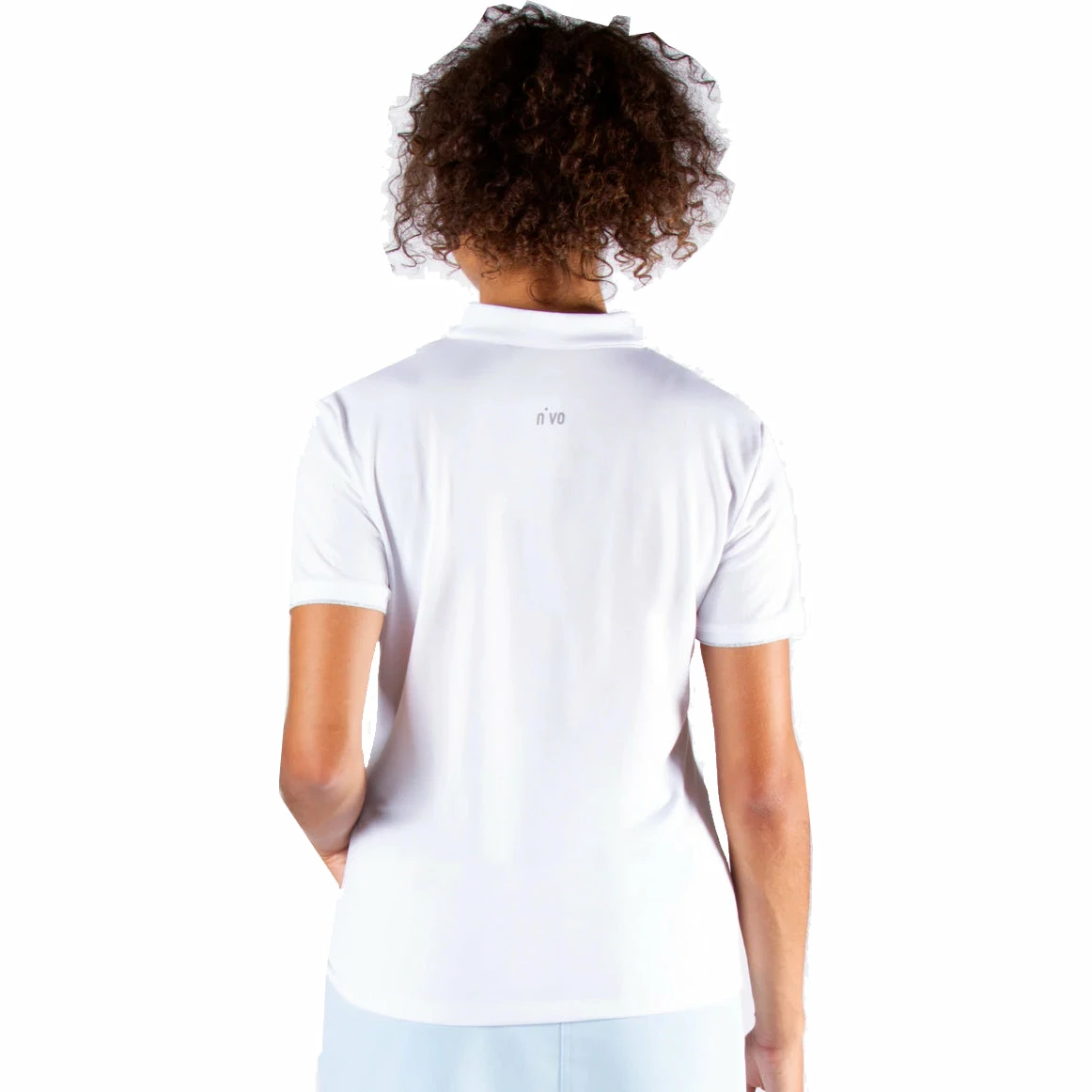 NVO Mara Mockneck White Womens Golf Polo 4 NVO Mara Mockneck White Womens Golf Polo - Image 2