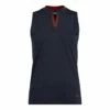 J.Lindeberg J. Lindeberg Leya Navy Womens Sleeveless Golf Polo -Clubs Shop 25859 JLNAVY6855