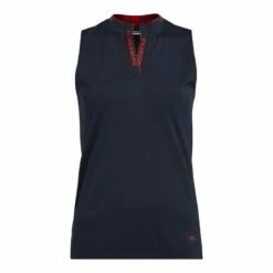 J.Lindeberg J. Lindeberg Leya Navy Womens Sleeveless Golf Polo