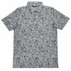 TravisMathew Downhill Heather Silver Bullet Mens Golf Polo -Clubs Shop 30736 HTHRSILVR5HSB