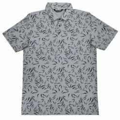 TravisMathew Downhill Heather Silver Bullet Mens Golf Polo