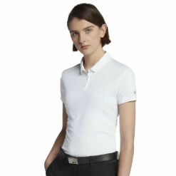 Nike Dri Fit Solid Womens Golf Polo -Clubs Shop 884871 100WHITE