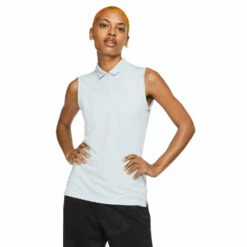 Nike Dri Fit Solid Womens Sleeveless Golf Polo 14 Nike Dri Fit Solid Womens Sleeveless Golf Polo -Clubs Shop 884873 043PUREPLAT